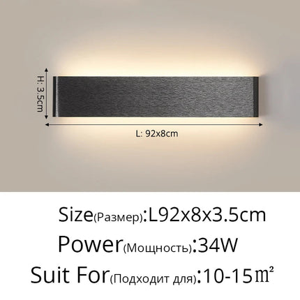 Lampe de chevet LED carrée en aluminium pour hôtel — LZ4X9T1