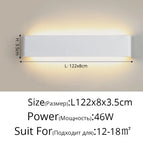 Blanc L122x8cm 46W / Blanc chaud (2700-3500K)