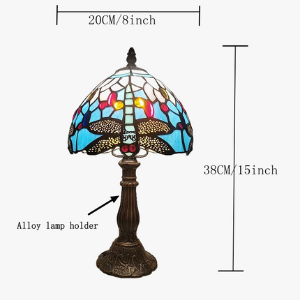 Lampe de chevet libellule en alliage émaillé style méditerranéen — LZ4X9T1