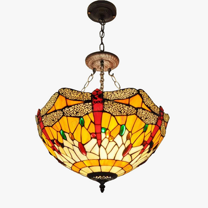 Lampe de chevet en verre Tiffany motif libellule style européen — LZ4D7Q9