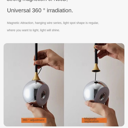lampe de chevet moderne à aspiration magnétique réglable