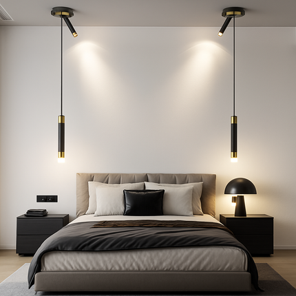 Lampe de chevet LED avec projecteur rotatif suspendu moderne — LZ4X9P