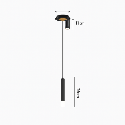 Lampe de chevet LED avec projecteur rotatif suspendu moderne — LZ4X9P