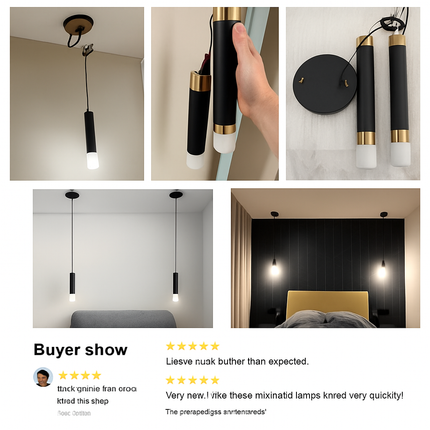 Lampe de chevet LED avec projecteur rotatif suspendu moderne — LZ4X9P