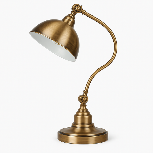 Lampe de chevet ou bureau à LED rustique doré Punk