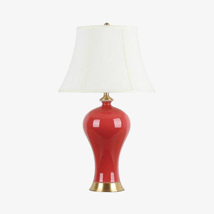 Lampe de table rétro en céramique rouge LED Dohia — LZ4X9T2