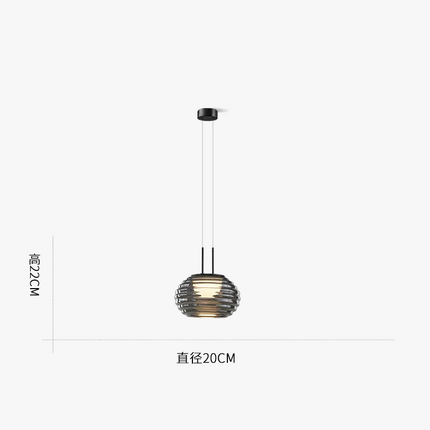 Lampe de chevet suspension LED en verre au design moderne — LZ4X9P
