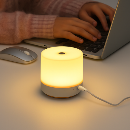 Lampe de chevet tactile à intensité variable avec port USB pour lecture et veilleuse — LZ4X9P