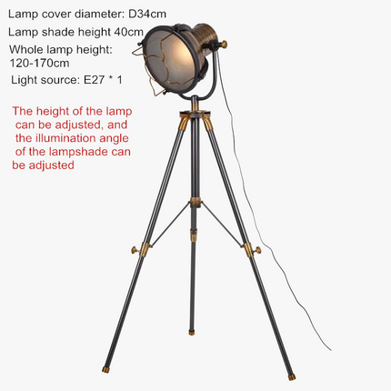 Lampadaire rétro industriel pour café, bureau et salon — LZ4P9X