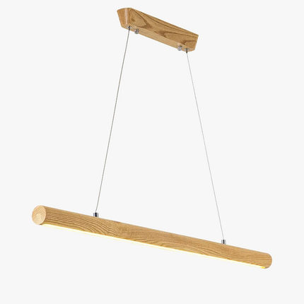 Suspension ronde en bois massif style nordique avec éclairage LED — LZ4X9P2Q