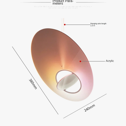 Suspension LED design nordique ovni pour restaurant ou salon