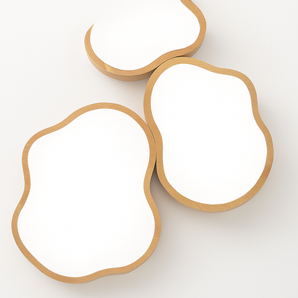 Plafonnier LED moderne en bois naturel — LZ4X7P9