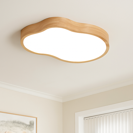 Plafonnier LED moderne en bois naturel — LZ4X7P9