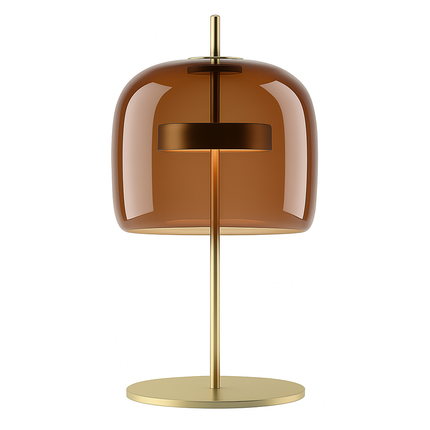 Lampe à poser LED design en métal doré avec abat-jour en verre rétro — LZ4X9T2