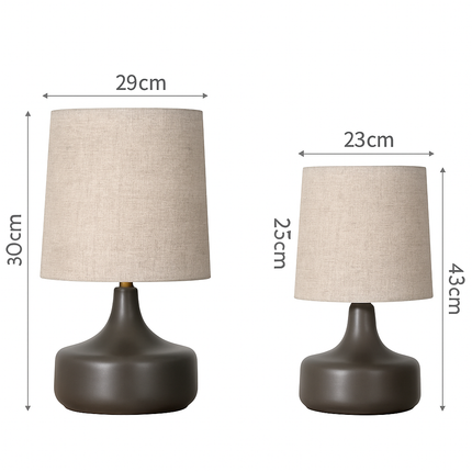 Lampe à poser en céramique avec abat-jour en tissu Mariage — LZ4XJ9