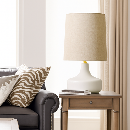 Lampe à poser en céramique avec abat-jour en tissu Mariage — LZ4XJ9