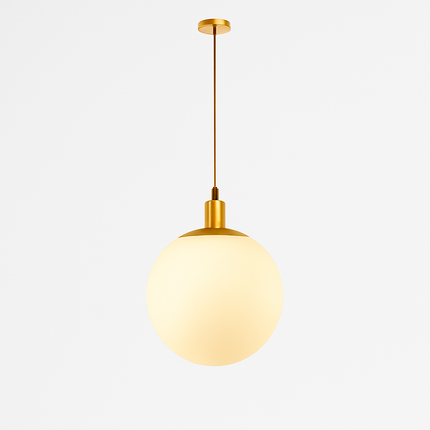 Suspension globe en verre blanc lumineux — LZ4X9M