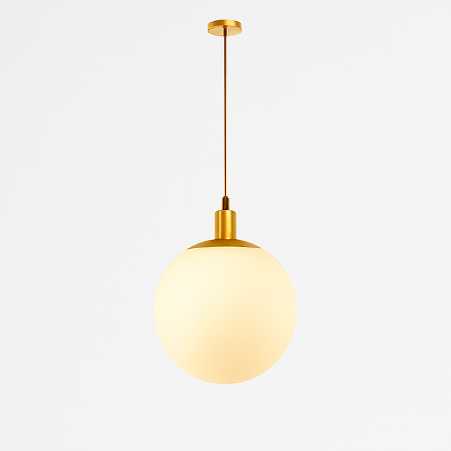 Suspension globe en verre blanc lumineux — LZ4X9M