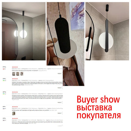 lampe suspension scandinave moderne led long câble