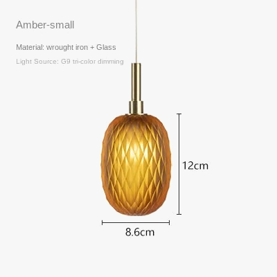 Suspension en verre blanc et ambre au design moderne — LZ4X9P2