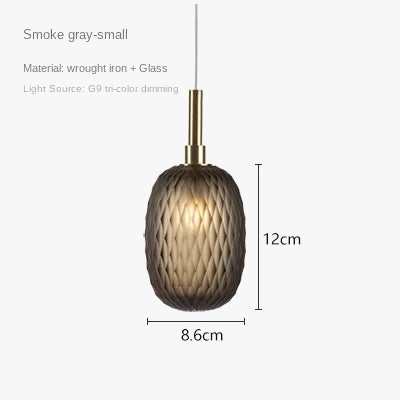 Suspension en verre blanc et ambre au design moderne — LZ4X9P2
