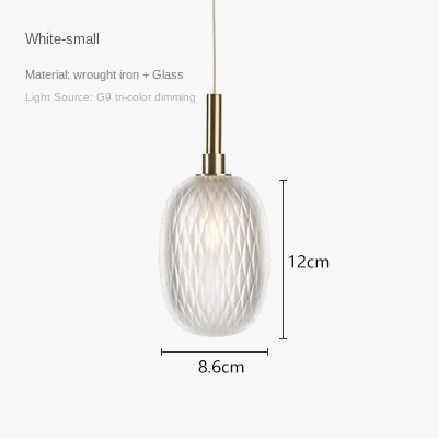 Suspension en verre blanc et ambre au design moderne — LZ4X9P2