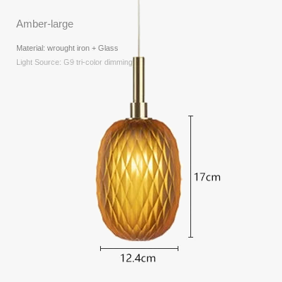 Suspension en verre blanc et ambre au design moderne — LZ4X9P2