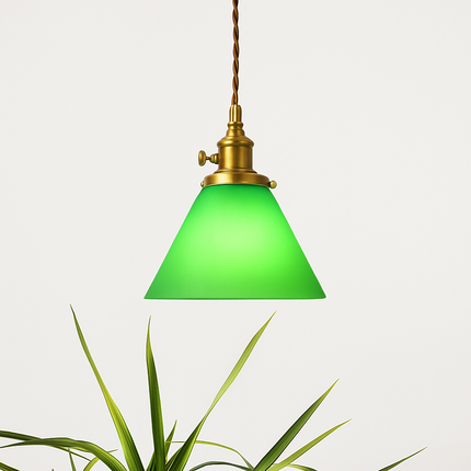 Suspension vintage en verre avec ampoule LED Edison et cuivre — LZ4X9P2