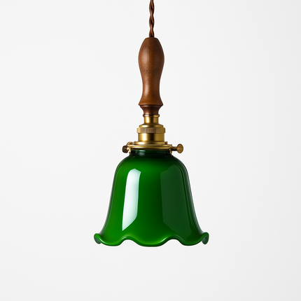 Suspension vintage en verre avec ampoule LED Edison et cuivre — LZ4X9P2