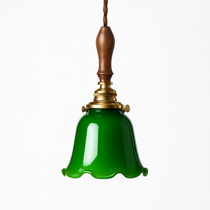 Suspension vintage en verre avec ampoule LED Edison et cuivre — LZ4X9P2
