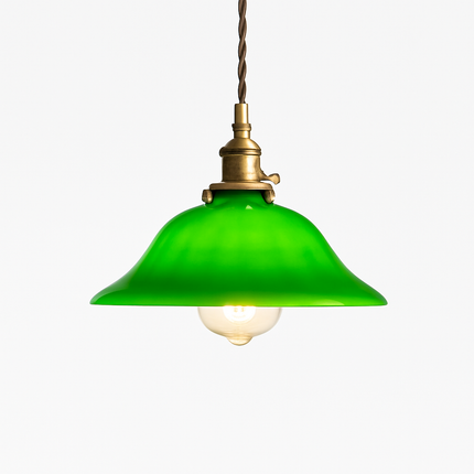 Suspension vintage en verre avec ampoule LED Edison et cuivre — LZ4X9P2