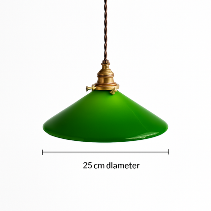 Suspension vintage en verre avec ampoule LED Edison et cuivre — LZ4X9P2