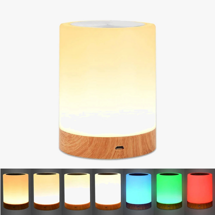 Lampe de table tactile LED rechargeable blanc chaud RGB pour chambre et salon — LZ4X9P