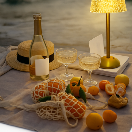Lampe de table LED rétro en cristal diamant USB rechargeable avec veilleuse — LZ4X9P2