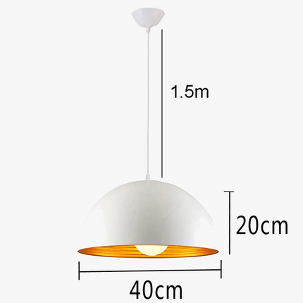 Suspension double couche demi-boule design moderne — LZ4X9P