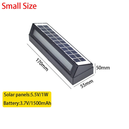 LED Applique murale solaire batterie au Lithium 3.7V 2200mAh IP65 étanche extérieure moderne minimalisme Style lampe porche jardin lumières