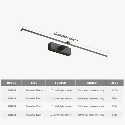 Applique murale LED étanche pour miroir de salle de bain — LZ4QX9J