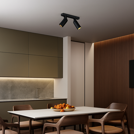 Plafonnier LED spot monté surface 2 ou 3 têtes COB — LZ4X9P