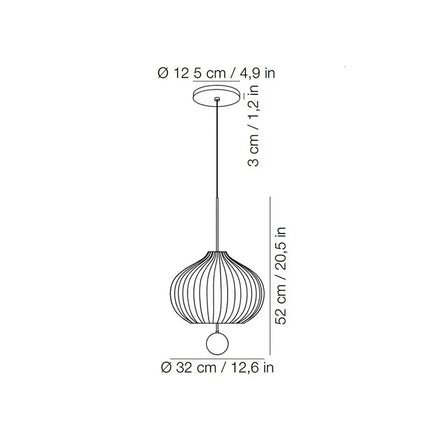 Suspension LED moderne forme sphérique style chinois Shoutao — LZ4X9Q1