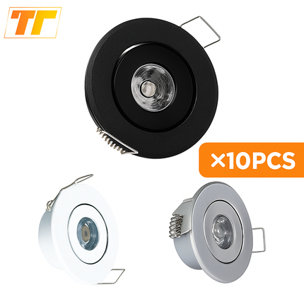 Lot de 10 spots LED miniatures intégrés et orientables — LZ4X9P2