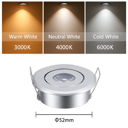 Lot de 10 spots LED miniatures intégrés et orientables — LZ4X9P2