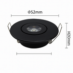 Corps argenté / Blanc froid 6000K / 1W non dimmable