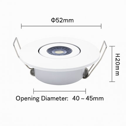 Lot de 10 spots LED miniatures intégrés et orientables — LZ4X9P2
