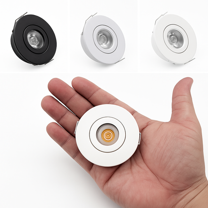 Lot de 10 spots LED miniatures intégrés et orientables — LZ4X9P2