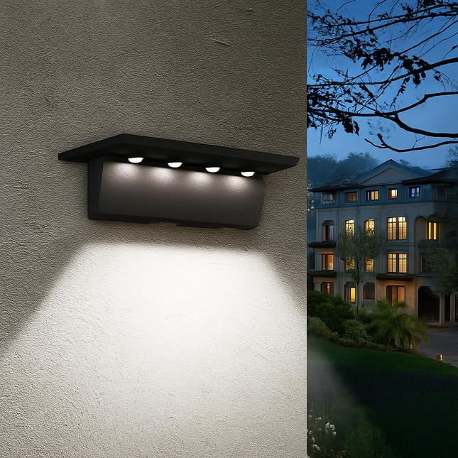 Lot de 2 appliques murales solaires extérieures LED 5 points étanches — LZ4X9P