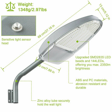 Lot de 2 lampadaires LED étanches avec détecteur de mouvement — LZ4X9P