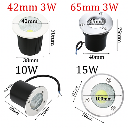 Pack de 4 spots LED encastrables étanches pour jardin et extérieur — LZ7XQ2
