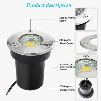 Pack de 6 spots LED étanches pour éclairage extérieur jardin et allée — LZ4X9M