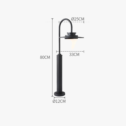 Lampadaire de jardin moderne en aluminium pour pelouse extérieure — LZ7D9Q