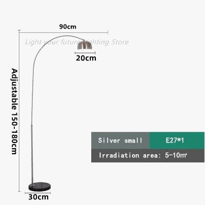 Lampadaire LED nordique réglable à base marbre avec télécommande — LZ4X9JQ